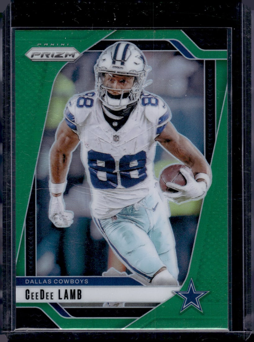 CeeDee Lamb Green Prizm 2024 Panini Prizm #75 Dallas Cowboys Football Card (1 of 2)