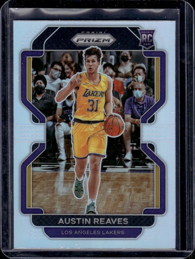 Austin Reaves Rookie Card Silver Prizm 2021-22 Panini Prizm #165 Lakers NBA (1 of 2)