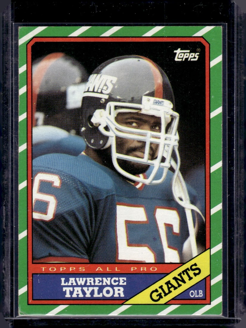 Lawrence Taylor 1986 Topps #151 New York Giants Football Card: Topps Football NFL Trading Sports Cards, Sports Cards for Sale Near Me, Super Bowl & Hall of Fame Player Cards, Resurgence, Composite, SP, SSP, Valuable Auction Memorabilia Lots For Sale On Line