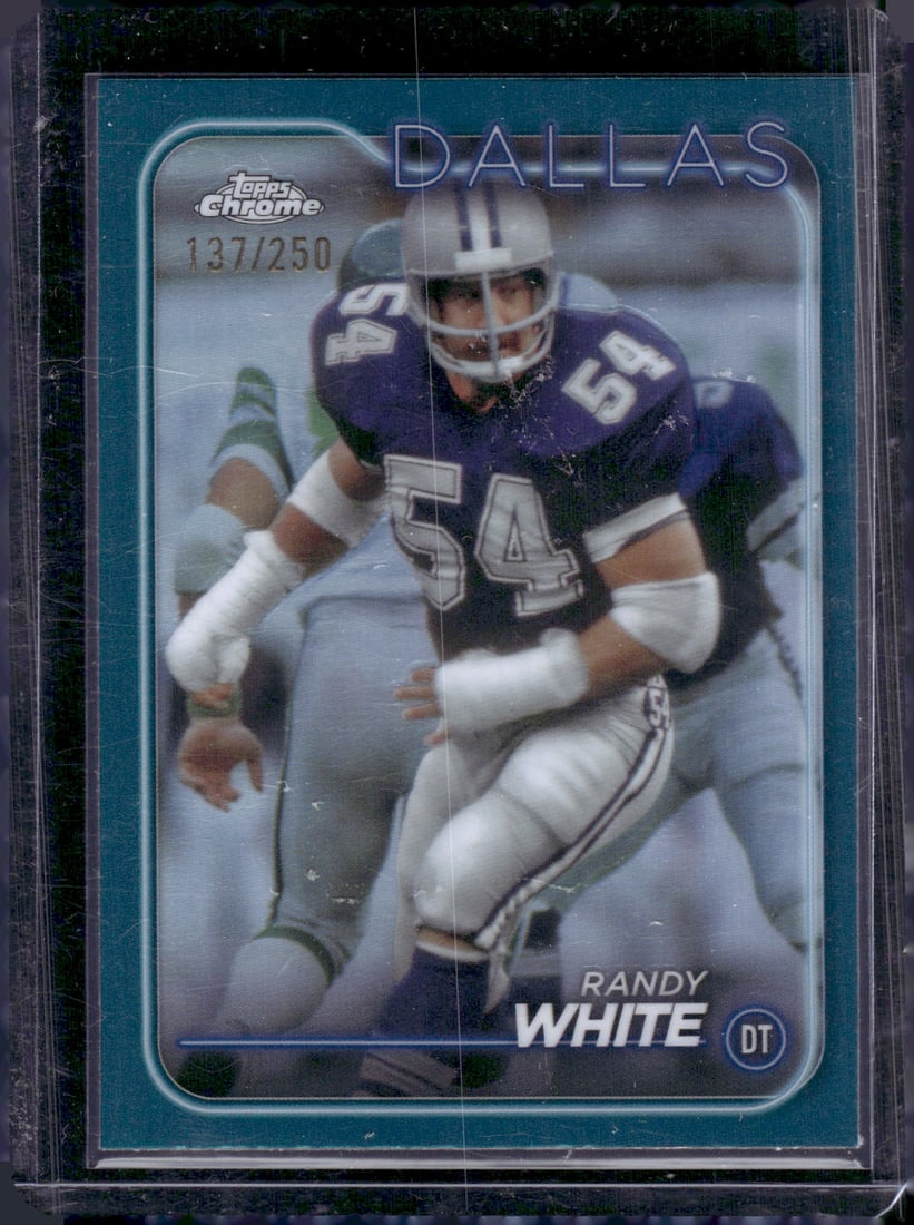 Randy White Teal Refractor /250 2024 Topps Chrome #48 Dallas Cowboys NFL: Sports Cards, NFL Trading Cards, Football Cards, Topps Cards, Topps Football Cards,Topps, Sports Cards for Sale Near Me, Topps Sports Cards, Superbowl Player Cards, Vintage NFL Players on Cards, Footb