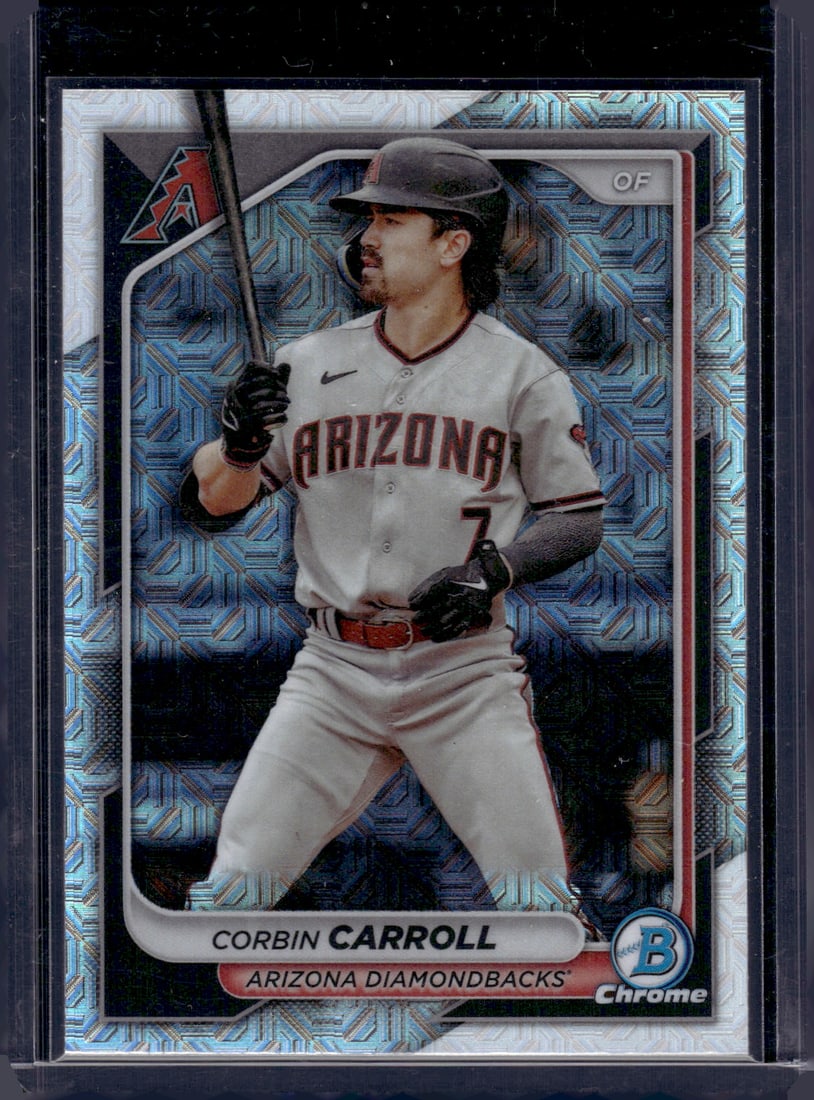 Corbin Carroll Mojo Refractor 2024 Bowman Chrome #25 Diamondbacks MLB: Baseball Cards, MLB Trading Cards, Rookie Cards, Bowman Baseball Cards, Bowman Sports Cards, Sports Cards for Sale Near Me, Baseball Cards for Sale Near Me, Rookie Baseball Cards