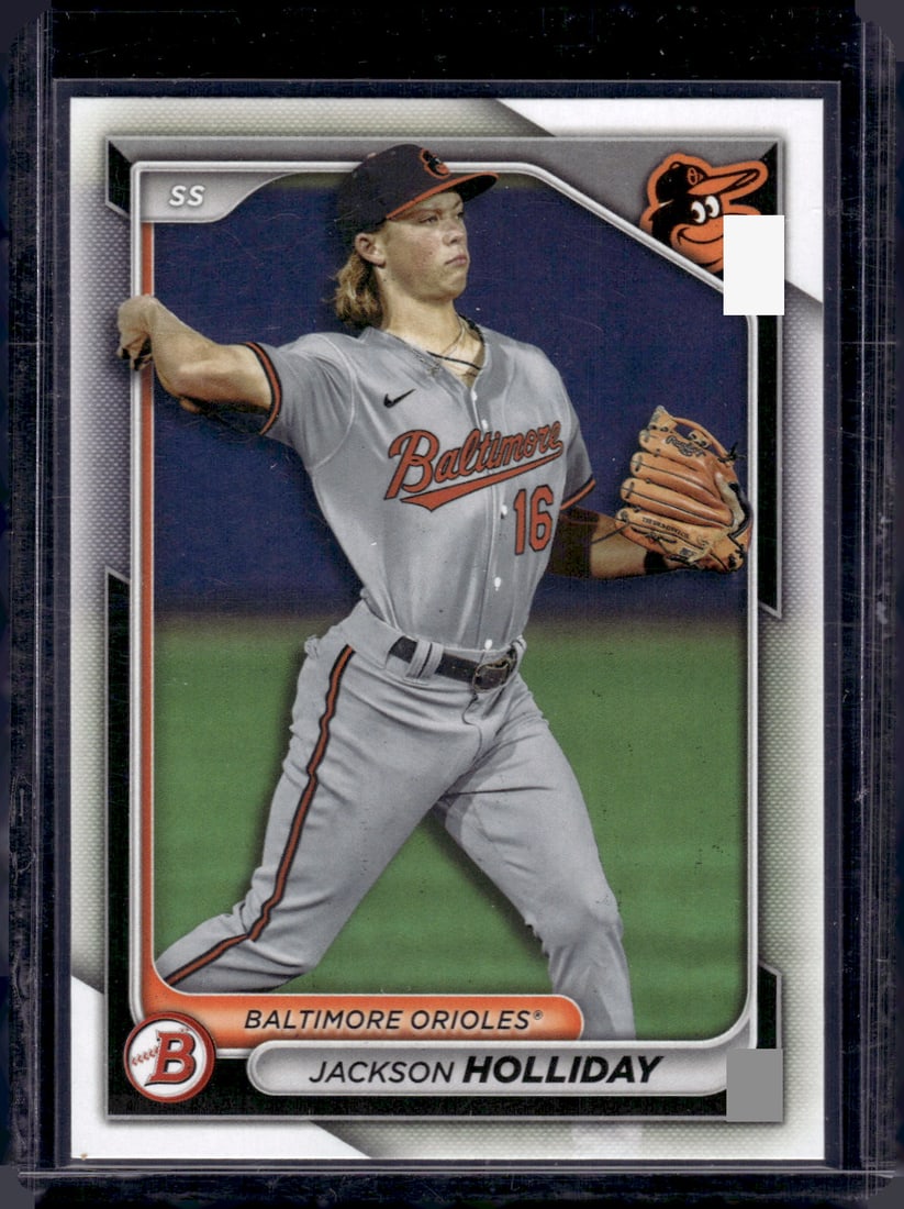 Jackson Holliday Prospects 2024 Bowman #BP-47 Orioles Baseball Card: Baseball Cards, MLB Trading Cards, Rookie Cards, Bowman Baseball Cards, Bowman Sports Cards, Sports Cards for Sale Near Me, Baseball Cards for Sale Near Me, Rookie Baseball Cards