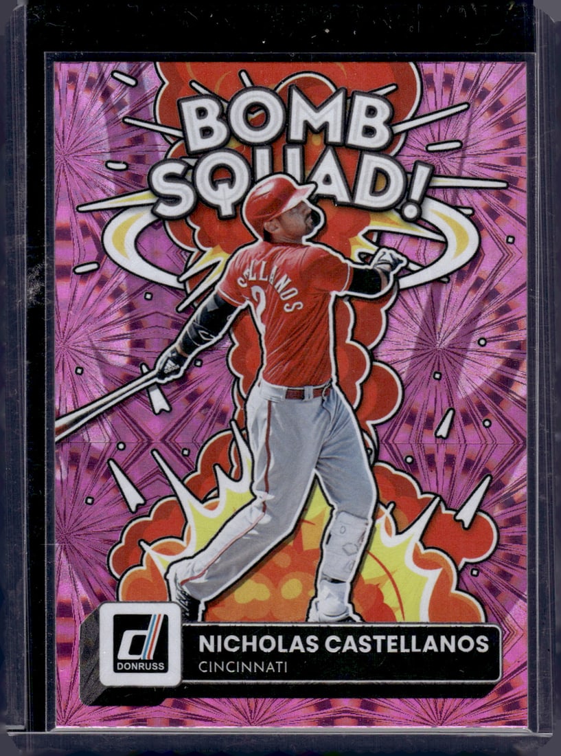 Nick Castellanos Bomb Squad Pink Fireworks 2022 Panini Donruss #BS-10 Phillies MLB (1 of 2)