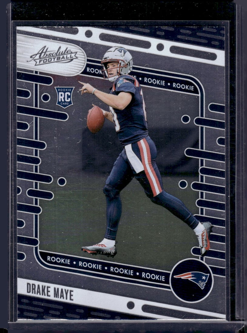 Drake Maye Rookie Card 2024 Panini Absolute #103: Sports Cards, NFL Trading Cards, Football Cards, Panini Cards, Rookie Cards, Rookie Football Cards, Panini Rookie Football Cards, Panini Football Cards,Panini Cards, Sports Cards for Sale Near Me, Pri