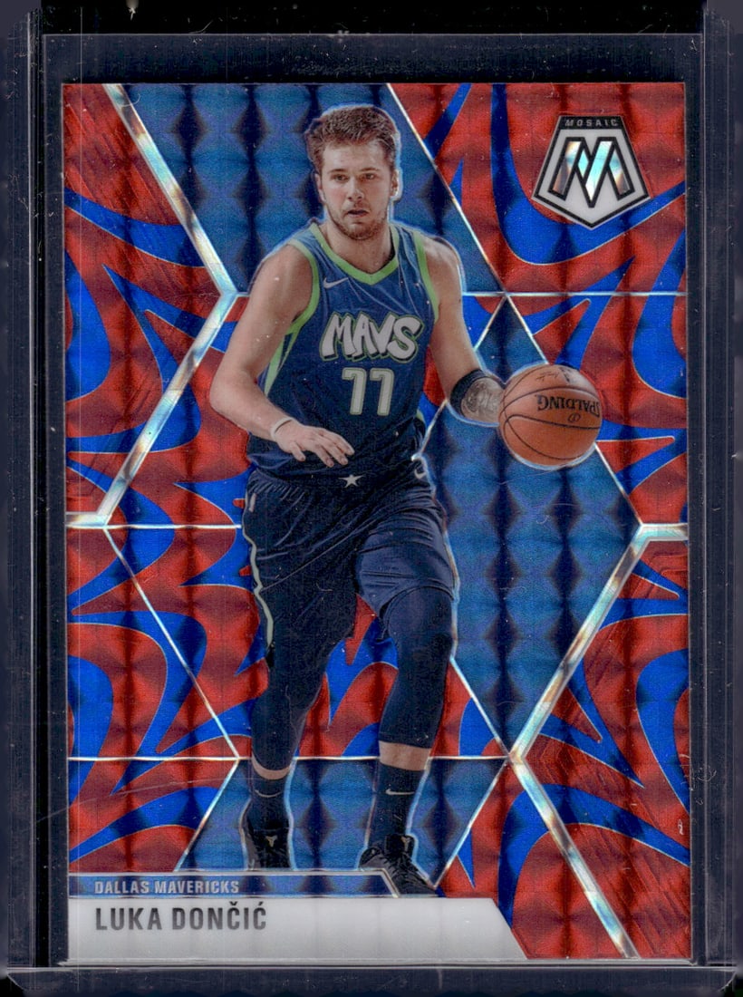 Luka Doncic Reactive Blue Prizm 2019-20 Panini Mosaic #44 Lakers Mavericks NBA (1 of 2)