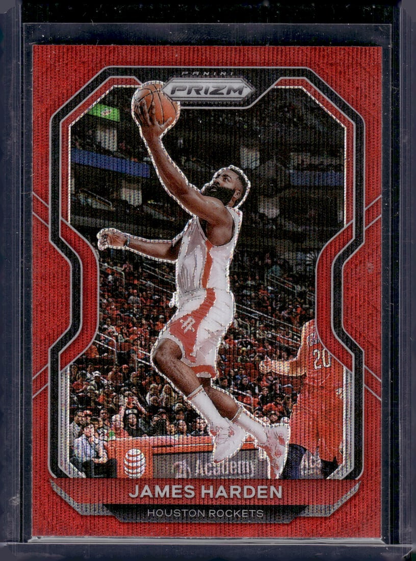 James Harden Ruby Wave Prizm 2020-21 Panini Prizm #112 Sports Card NBA (1 of 2)