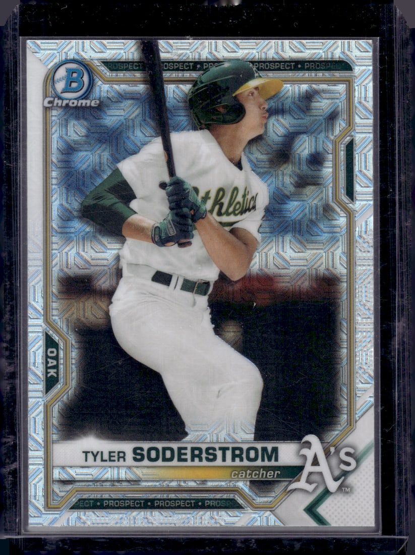 Tyler Soderstrom Prospects Mojo Refractor 2021 Bowman Chrome #BCP-51 A's Baseball Card (1 of 2)