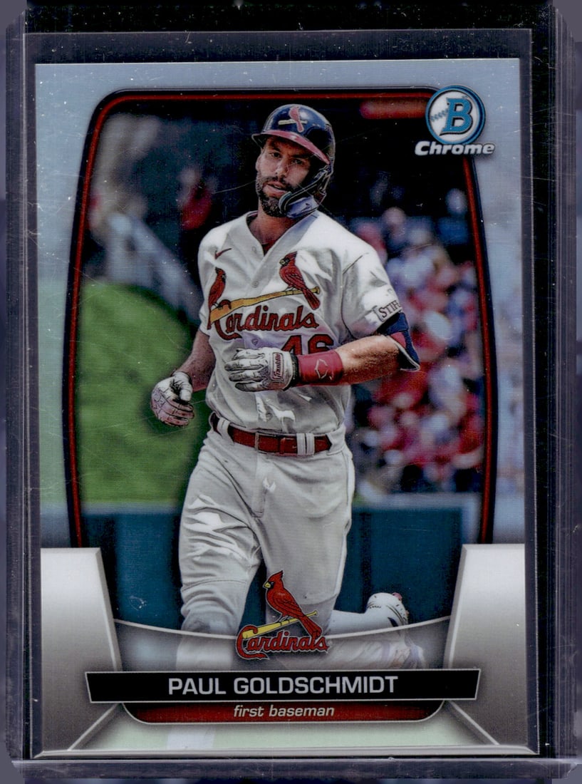 Paul Goldschmidt Refractor /499 2023 Bowman Chrome #34 St. Louis Cardinals Baseball Card (1 of 2)