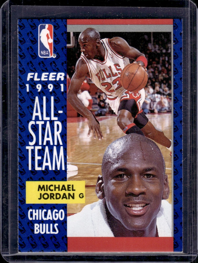 Michael Jordan 1991-92 Fleer #211 Chicago Bulls NBA: Vintage Fleer Basketball NBA Trading & Sports Cards, Hall of Fame Player, Hoops Champion, North Carolina, Chicago Bulls, Chicago White Sox, Old Sports Cards for Sale Near Me