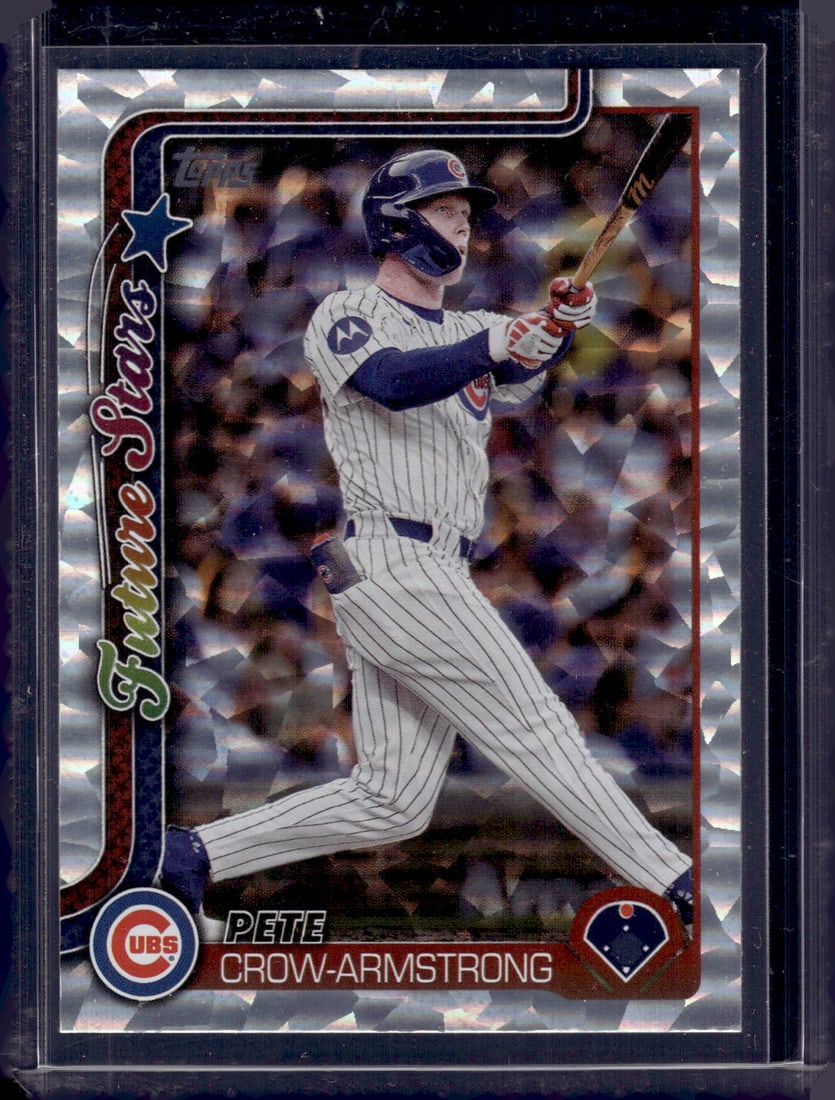Pete Crow-Armstrong Future Stars Silver Crackle Foil 2025 Topps #290 Chicago Cubs MLB (1 of 2)