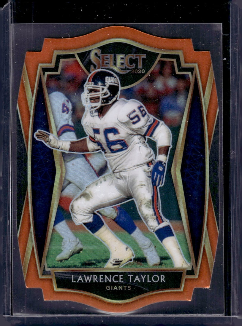 Lawrence Taylor Orange Prizm Die Cut 2020 Panini Select #110 New York Giants (1 of 2)