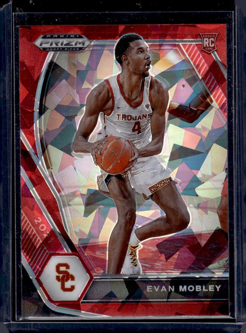 Evan Mobley Rookie Card Red Ice 2021 Prizm Draft Picks #2 Cavaliers (1 of 2)