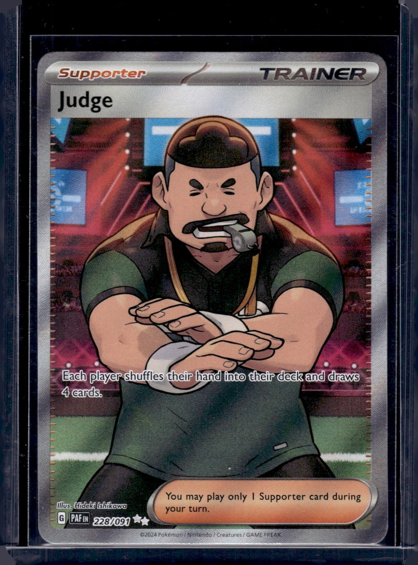 2024 Pokemon TCG Judge Ultra Rare Full Art #228: TCG, Pikachu, Charizard, Rare, Secret Rare, Holo Cards, Pokemon & TCG Cards sold near Me, Nintendo, Evee, Houndoom, Reverse Holo Cards, 3 Star Ultra Rare, EX