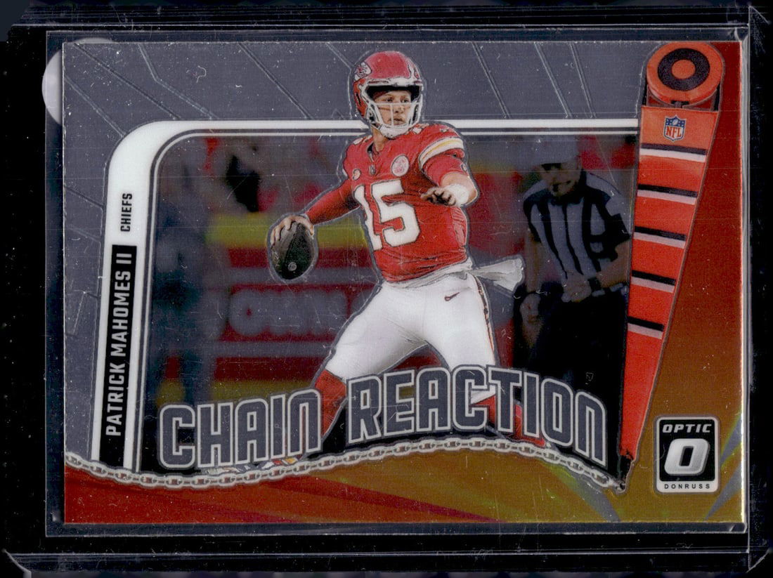 Patrick Mahomes Chain Reaction 2024 Donruss Optic #6 Chiefs Football Card (1 of 2)