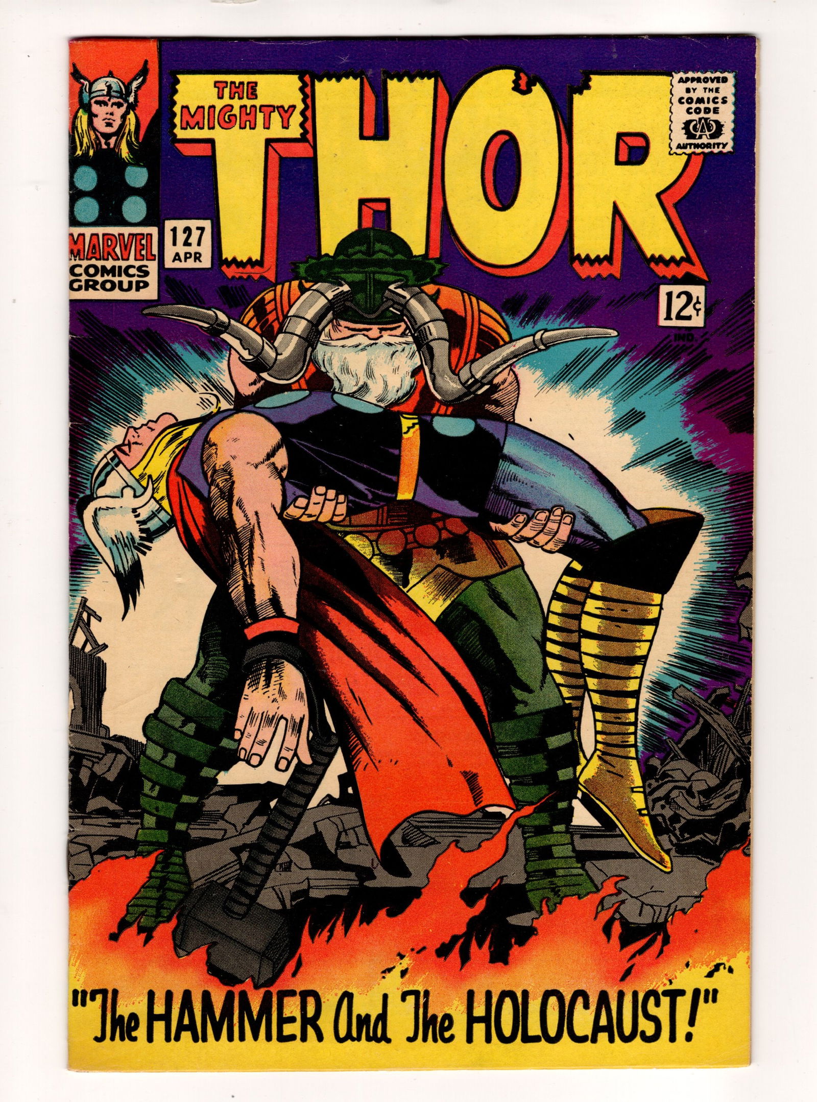 Thor Silver Age High Grade Comic Book, No. 127 April 1966, Marvel Comics Group (1 of 2)