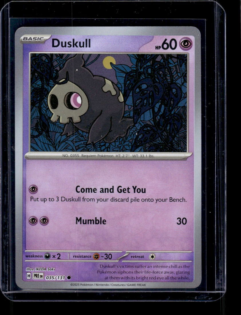 2025 Pokemon Prismatic Evolutions Duskull Pokeball Reverse Holo #35 (1 of 2)