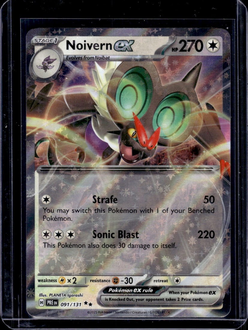 2025 Pokemon Prismatic Evolutions Noivern Ex #91: TCG, Pikachu, Charizard, Rare, Secret Rare, Holo Cards, Pokemon & TCG Cards sold near Me, Nintendo, Evee, Houndoom, Reverse Holo Cards, 3 Star Ultra Rare, EX