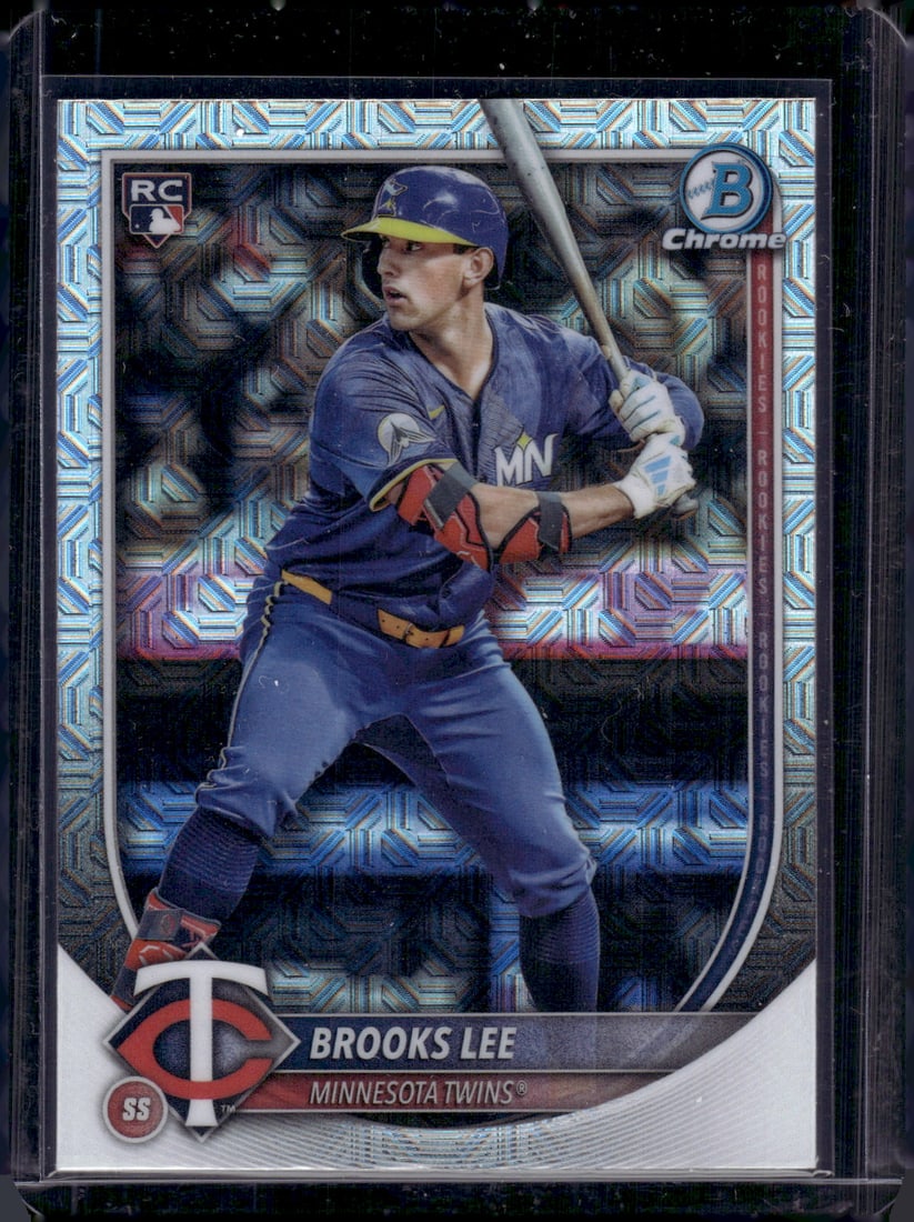 Brooks Lee Rookie Card Mojo Refractor 2025 Bowman Chrome #72 Minnesota Twins (1 of 2)