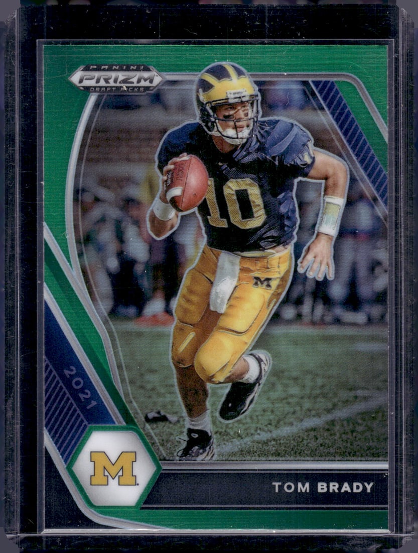 Tom Brady Green Prizm 2021 Panini Prizm Draft Picks #6 Michigan Wolverines (1 of 2)