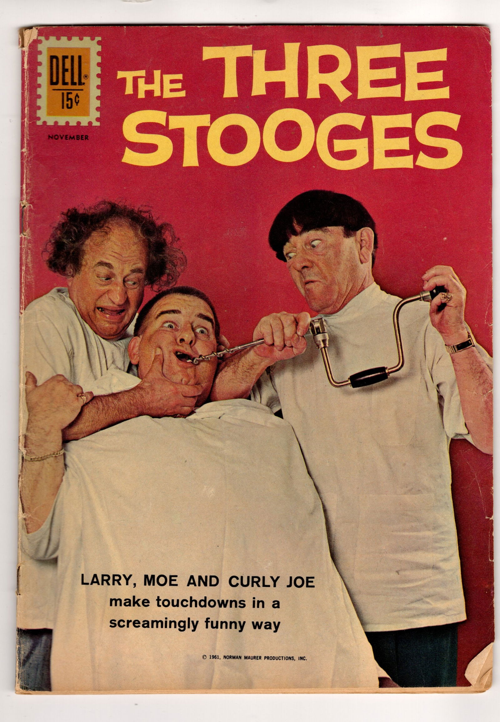 The Three Stooges Vintage Silver Age Dell Comic Book Photograph Cover in Spectacular Condition (1 of 2)