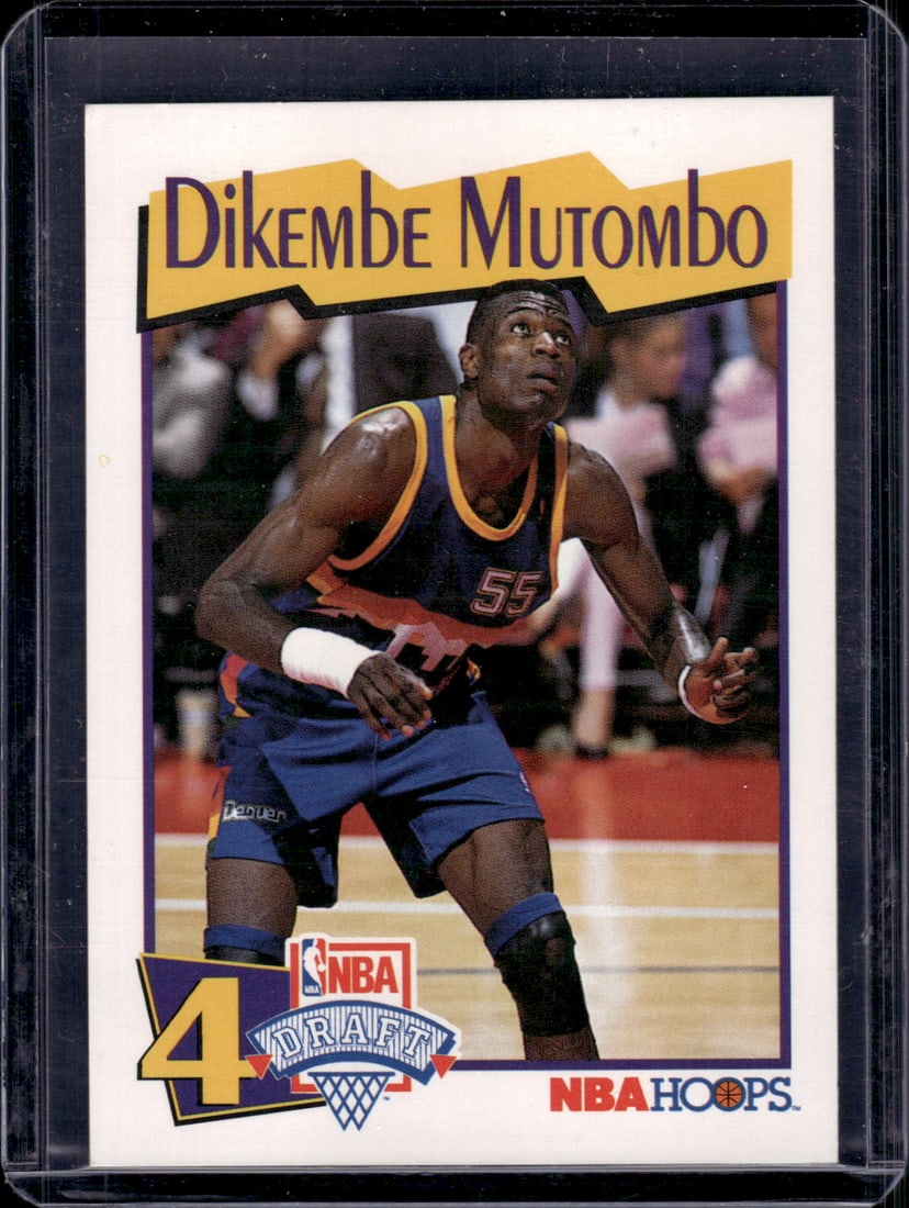 Dikembe Mutombo Rookie Card 1991-92 NBA Hoops #48 Denver Nuggets (1 of 2)
