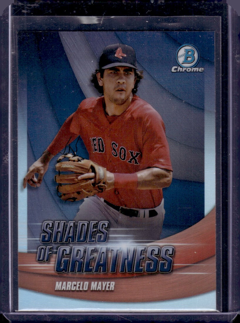 Marcelo Mayer Shades of Greatness Refractor 2022 Bowman Chrome Propsects #SG-5 Red Sox (1 of 2)