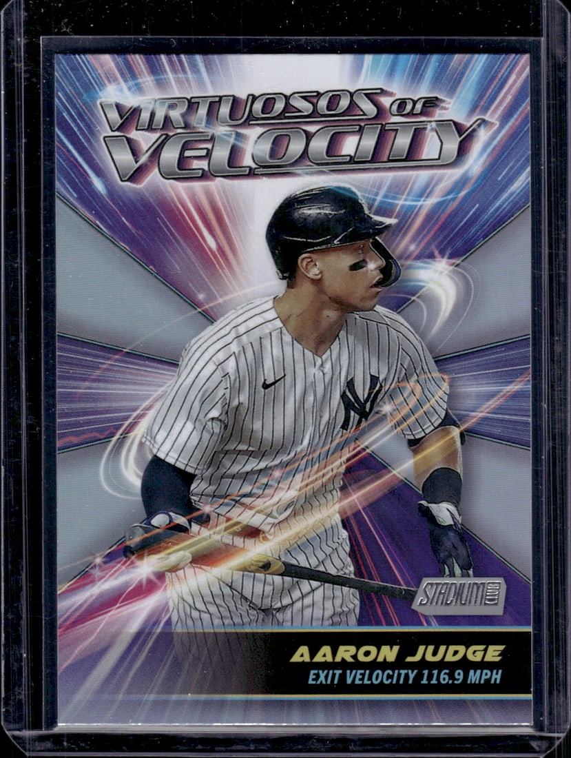 Aaron Judge Virtuosos of Velocity 2024 Topps Stadium Club #VV-4 New York Yankees: Baseball Cards, Topps MLB Trading Cards, Sports Cards for Sale Near Me, World Series & Hall of Fame Players Memorabilia, Refractors, X-Fractors, Numbered, SP, SSP, Vintage