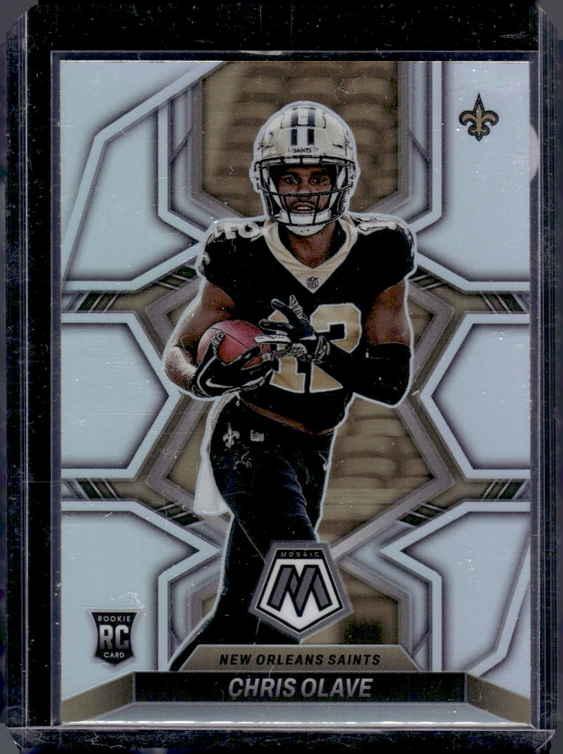 Chris Olave Rookie Card Silver Prizm 2022 Panini Mosaic ##313 New Orleans Saints NFL (1 of 2)