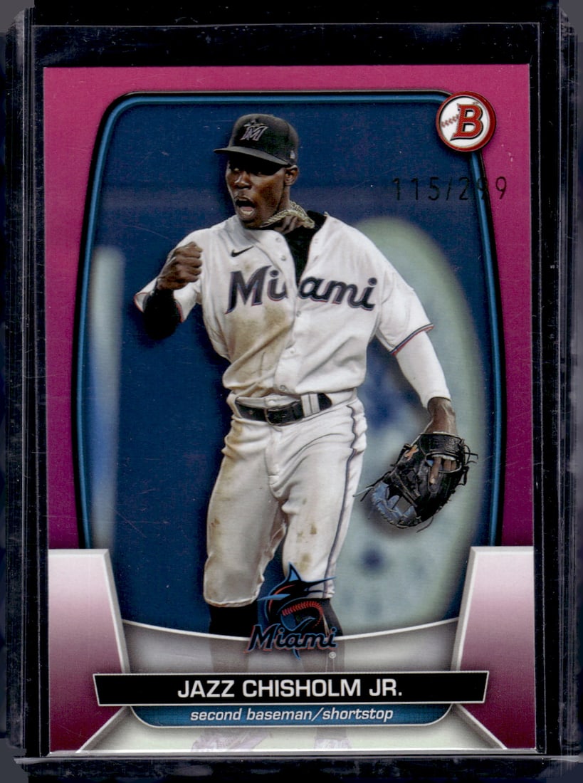 Jazz Chisholm Jr. Pink /299 2023 Bowman #22 New York Yankees (1 of 2)