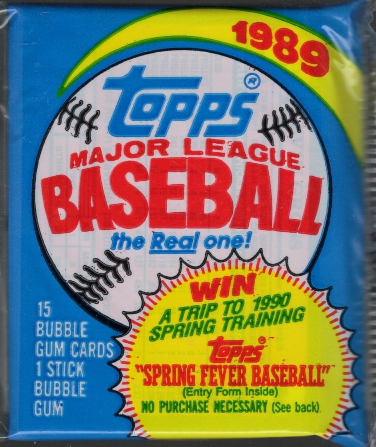 1989 Topps Series 1 Vintage Baseball Cards Retail Box Wax Pack Sports Cards (1 of 1)