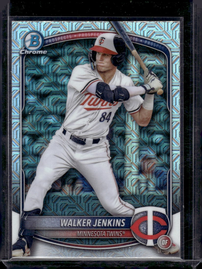 Walker Jenkins Prospects Mojo Refractor 2025 Bowman Chrome #BCP-1 Minnesota Twins: Topps Baseball MLB Trading & Sports Cards, Sports Cards for Sale Near Me, World Series & Hall of Fame Players Memorabilia, Refractors, X-Fractors, Numbered, SP, SSP