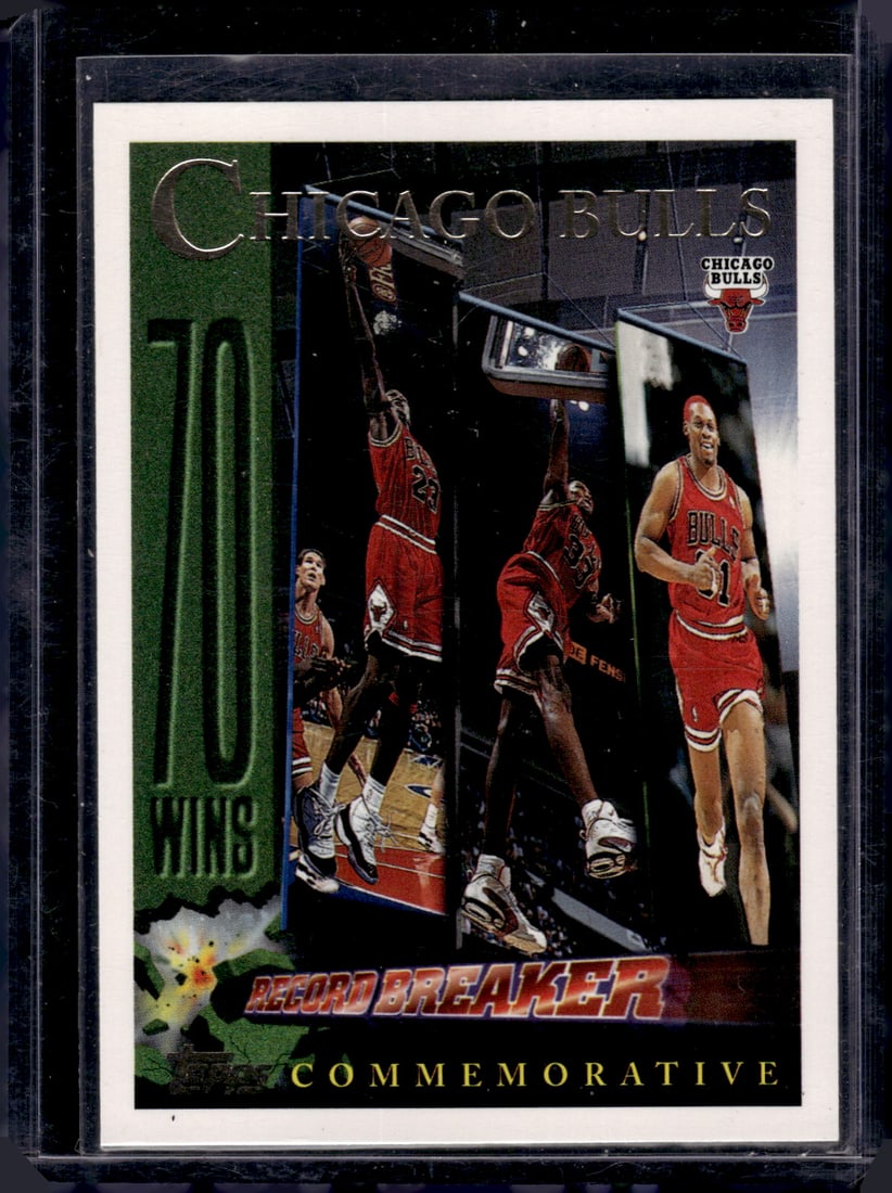 Chicago Bulls Record Breaker Michael Jordan 1996-97 Topps #72 Chicago Bulls NBA: Vintage Topps Basketball NBA Trading & Sports Cards, Hall of Fame Player, Hoops Champion, North Carolina, Chicago Bulls, Chicago White Sox, Old Sports Cards for Sale Near Me