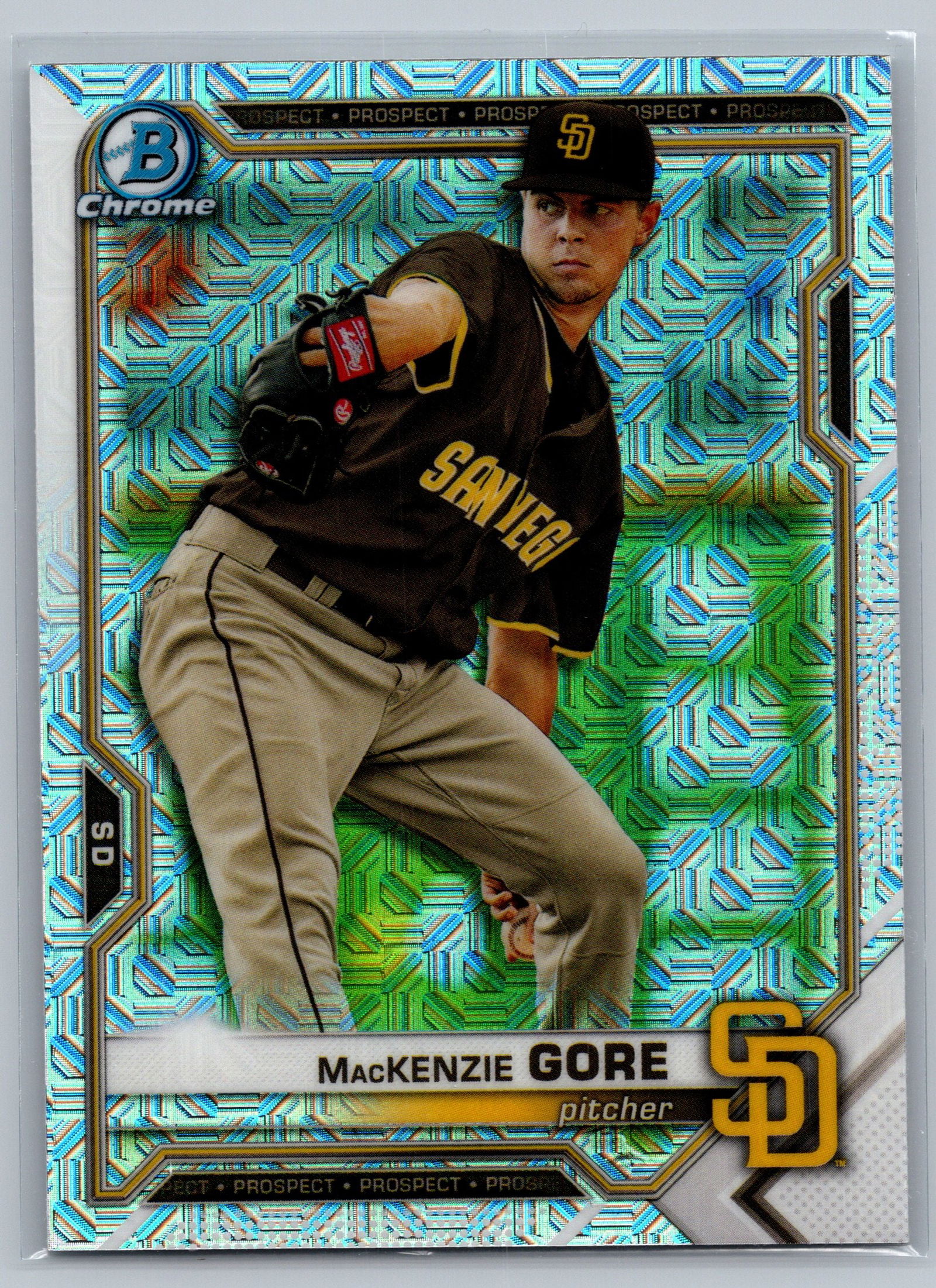 2021 Bowman #BCP-105 MacKenzie Gore Chrome Prospects Mojo Refractor (1 of 2)