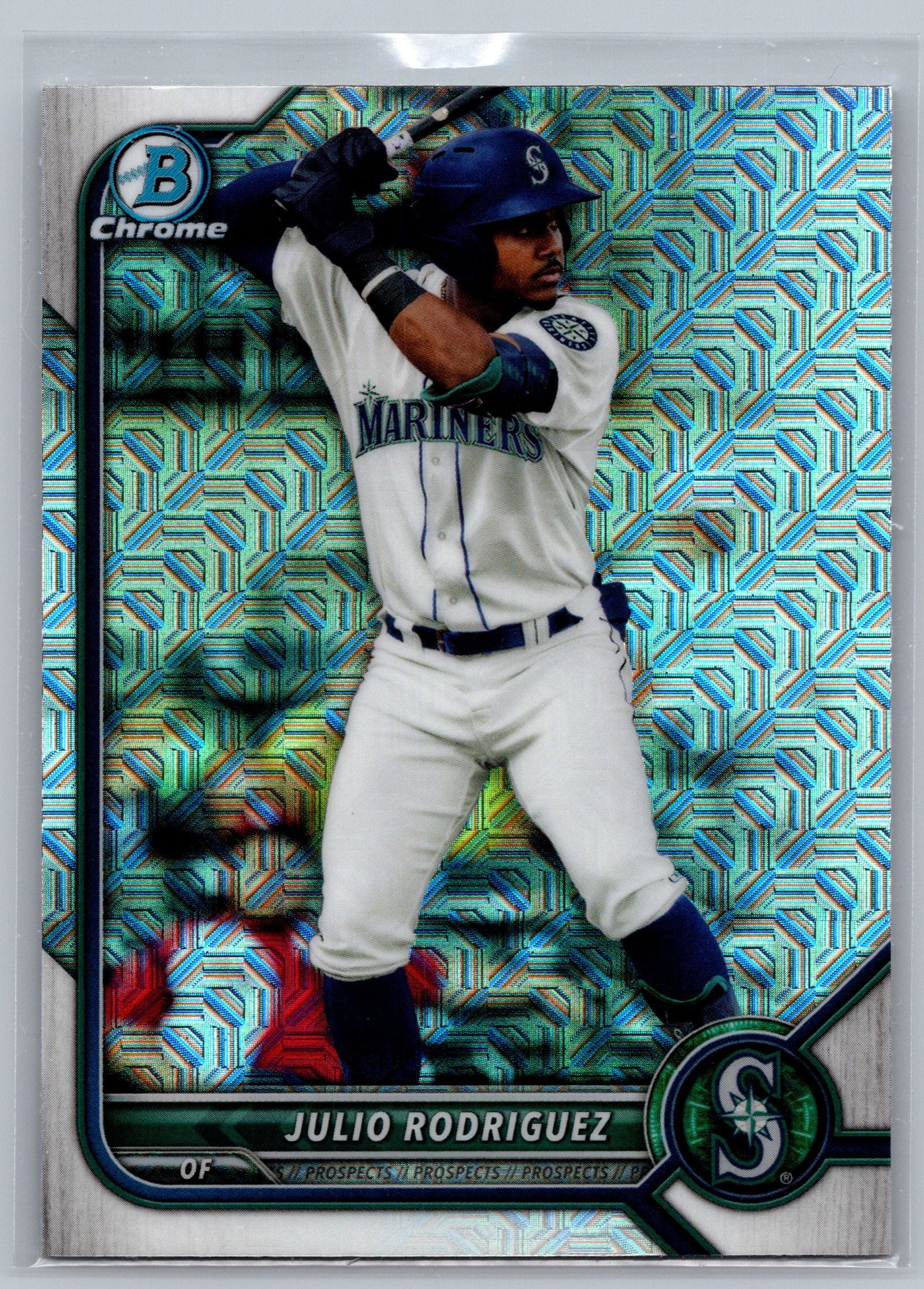 2022 Bowman #BCP-45 Julio Rodriguez Chrome Prospects Mojo Refractors (1 of 2)