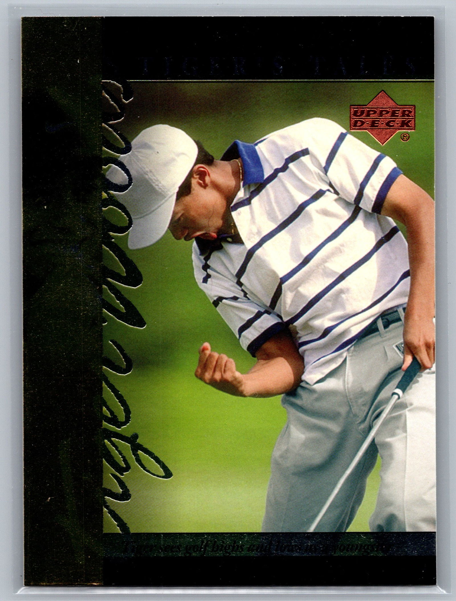 2001 Upper Deck #TT6 Tiger Woods Tiger's Tales ROOKIE YEAR SUBSET (1 of 2)