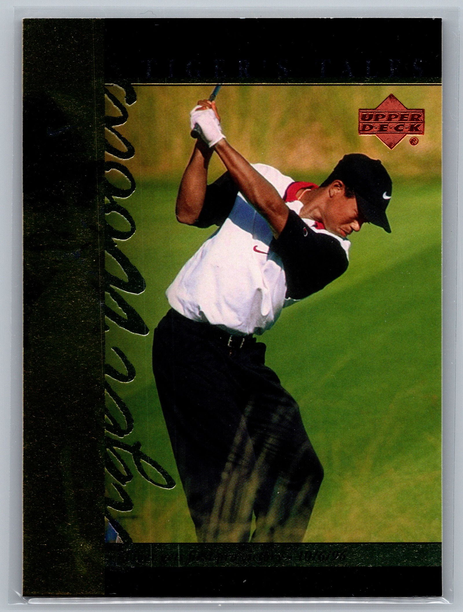 2001 Upper Deck #TT13 Tiger Woods Tiger's Tales ROOKIE YEAR SUBSET (1 of 2)