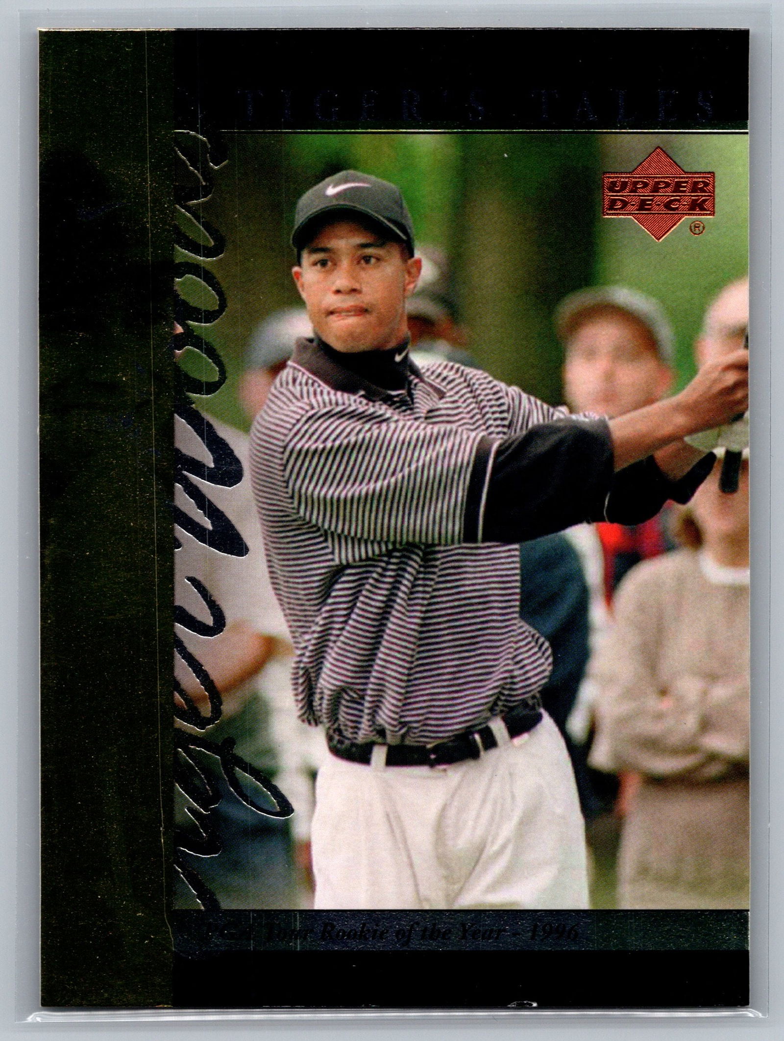 2001 Upper Deck #TT14 Tiger Woods Tiger's Tales ROOKIE YEAR SUBSET (1 of 2)
