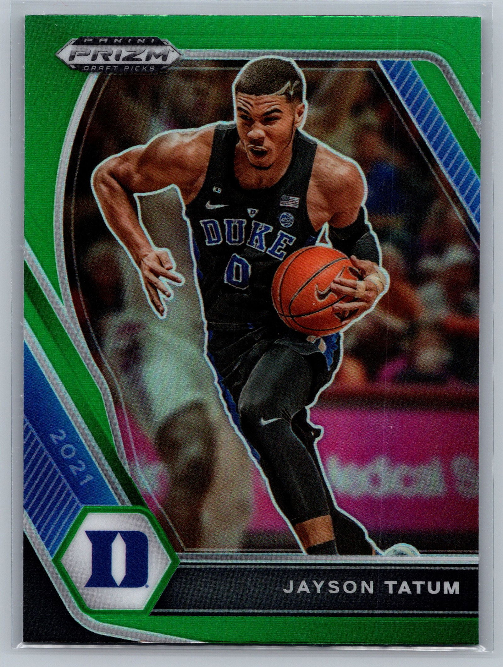 2021 Panini Prizm Draft Picks #61 Jayson Tatum Green Prizm (1 of 2)