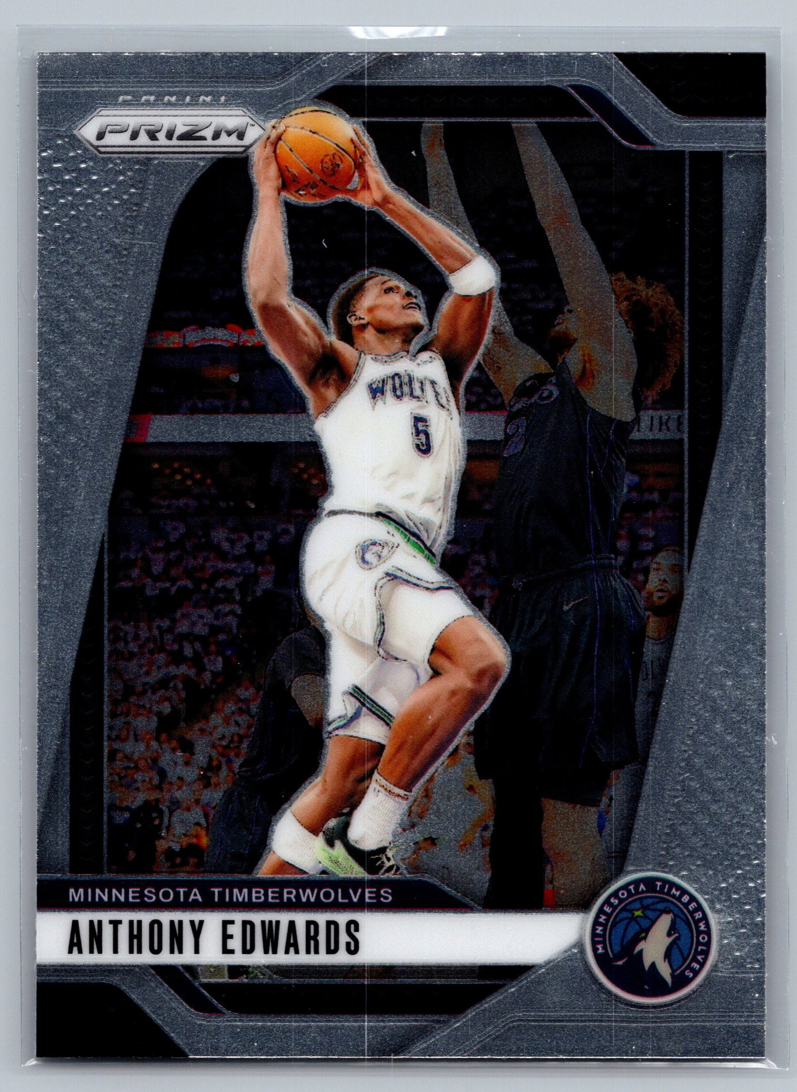 2024-25 Panini Prizm #100 Anthony Edwards: Panini Select, Prizm, Mosaic, Contenders, Revolution, Phoenix, NBA Hoops, Rookie NFL Sports Trading Cards, Silver, SP, SSP, Wave Prizms, Numbered Cards, Basketball sports Cards for Sale Near Me, NBA C