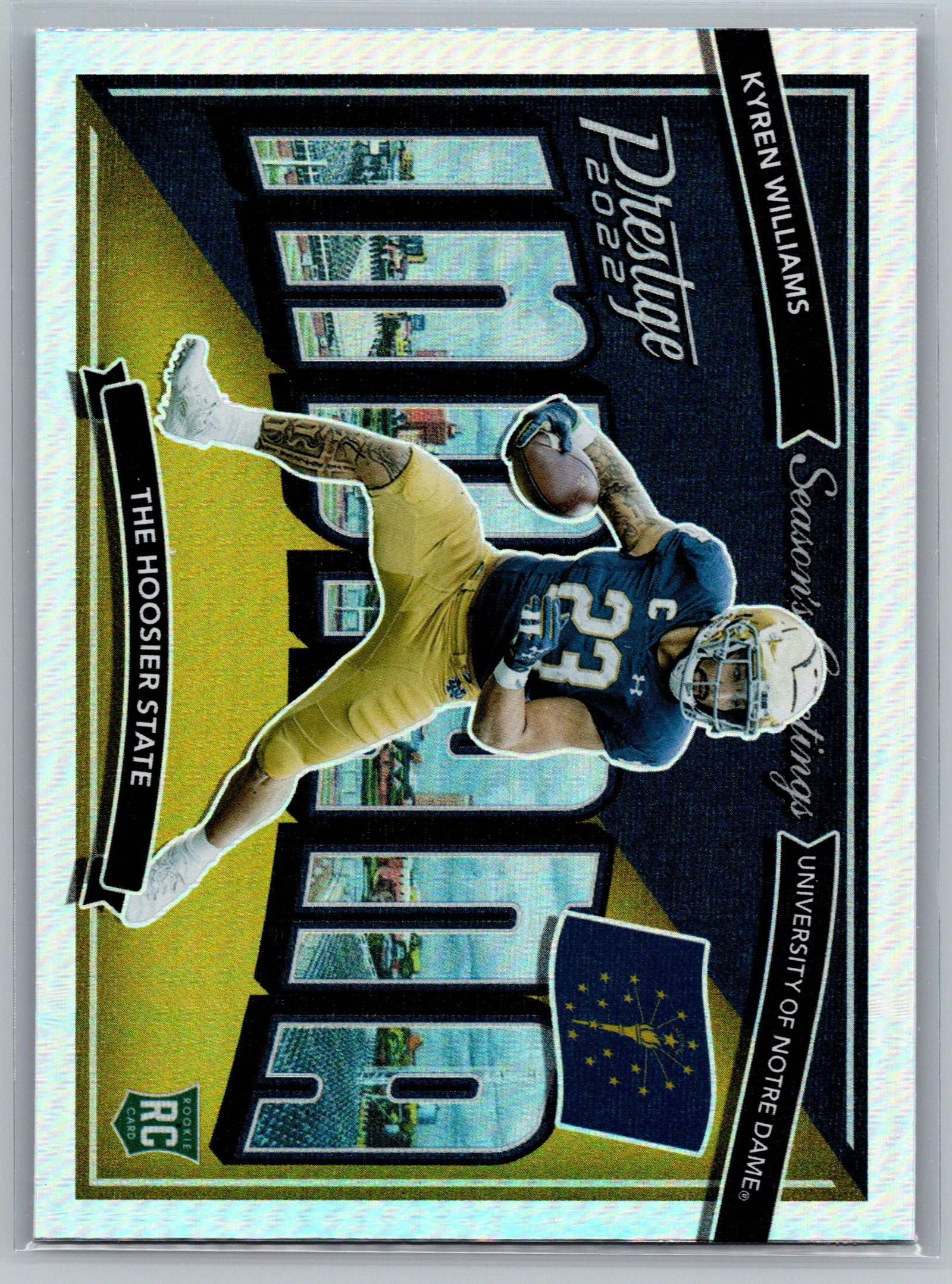 2022 Panini Prestige #SG-16 Kyren Williams Seasons Greetings ROOKIE: Panini Select, Prizm, Mosaic, Contenders, Zenith, Phoenix, Illusions, Absolute, Rookie NFL Sports Trading Cards, SP, SSP, Cards, Football Cards for Sale Near Me, Superbowl & Hall of Fame Player Cards,