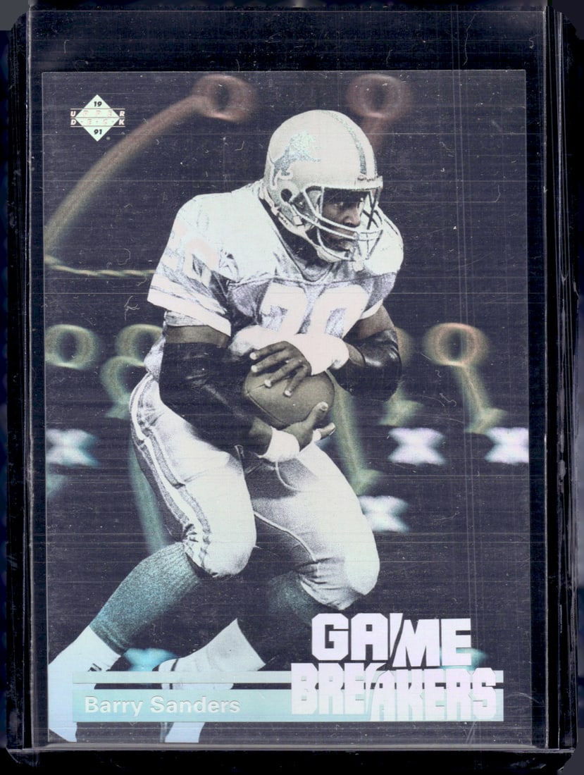 Barry Sanders Game Breakers Hologram 1991 Upper Deck #GB1 Detriot Lions (1 of 2)