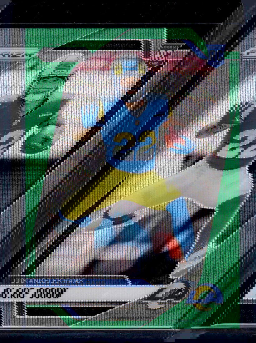 Blake Corum Rookie Card Green Wave Prizm 2024 Panin Prizm #308 Los Angeles Rams: Panini Select, Prizm, Mosaic, Contenders, Zenith, Phoenix, Illusions, Absolute, Rookie NFL Sports Trading Cards, SP, SSP, Cards, Football Cards for Sale Near Me, Superbowl & Hall of Fame Player Cards,