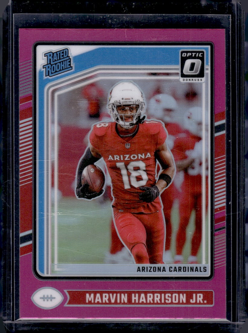 Marvin Harrison Jr. Rookie Card Pink Prizm 2024 Donruss Optic #276 Football Card (1 of 2)