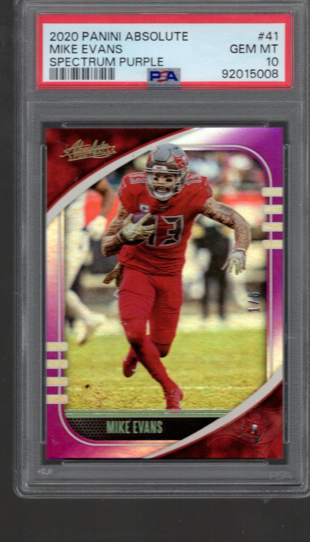 Mike Evans Spectrum Purple /5 2020 Panini Absolute #41 PSA 10 POP 1!! Football Card (1 of 2)