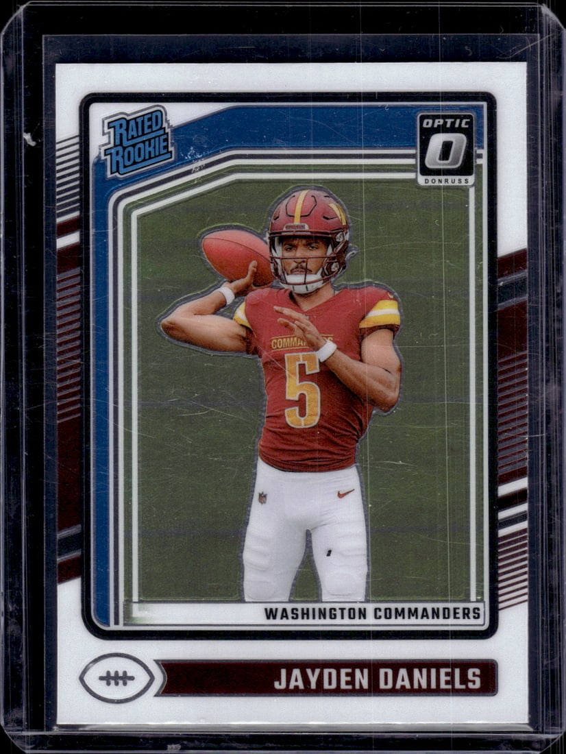 Jayden Daniels Rookie Card 2024 Panini Donruss #248 Commanders Football Card: Panini Select, Prizm, Mosaic, Contenders, Zenith, Phoenix, Illusions, Absolute, Rookie NFL Sports Trading Cards, SP, SSP, Cards, Football Cards for Sale Near Me, Superbowl & Hall of Fame Player Cards,