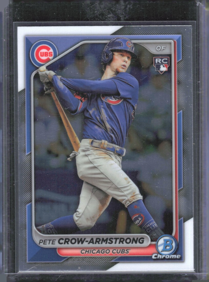 Pete Crow-Armstrong Rookie Card 2024 Bowman Chrome #45, Chicago Cubs Superstar Outfielder: Bowman Baseball MLB Trading & Sports Cards, Sports Cards for Sale Near Me, World Series & Hall of Fame Players, SP, SSP, Chrome, 1st Bowman, Auction Memorabilia Lots Sold On Line