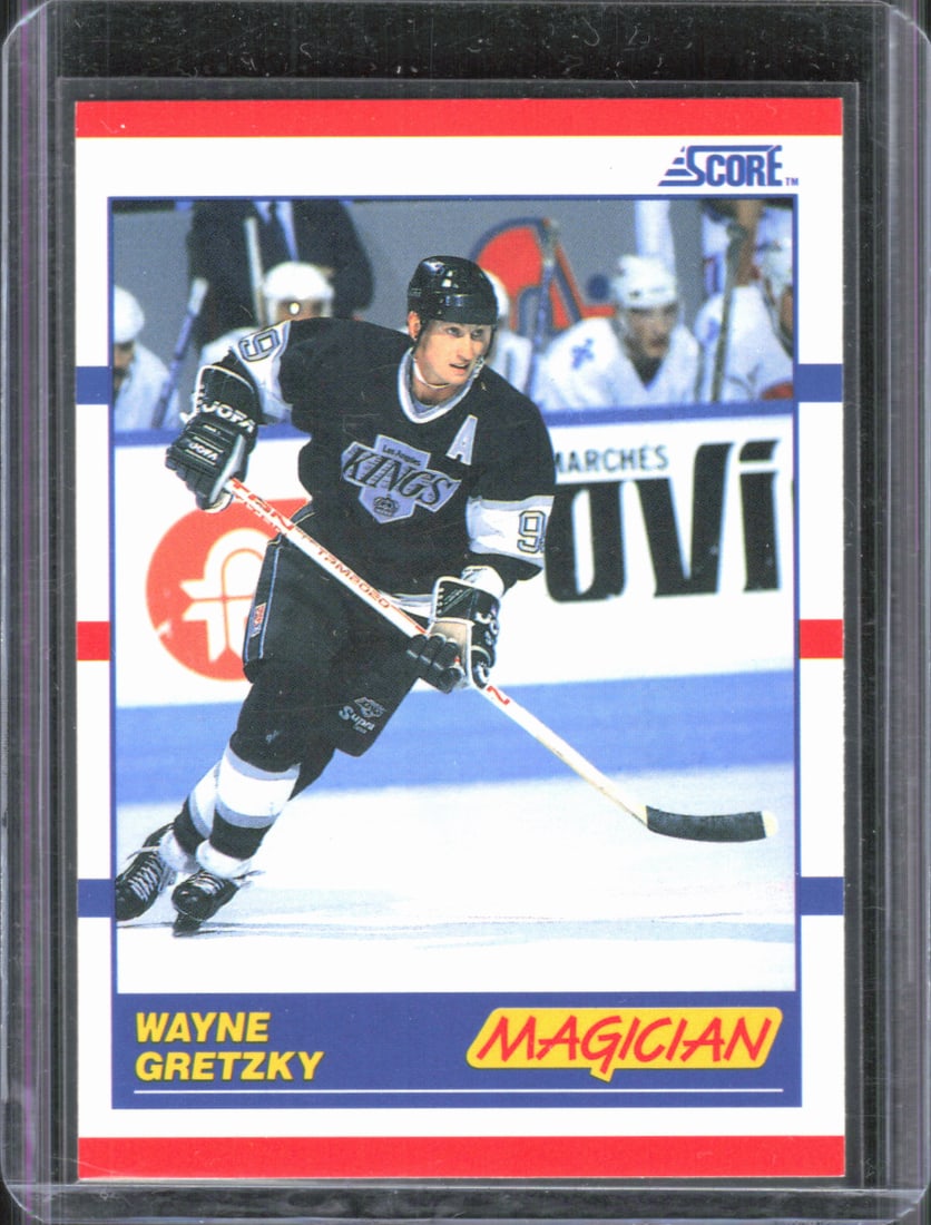 Wayne Gretzky 1990 Score #338 Magician, Los Angeles Kings, Edmonton Oilers, NHL Points Leader (1 of 2)