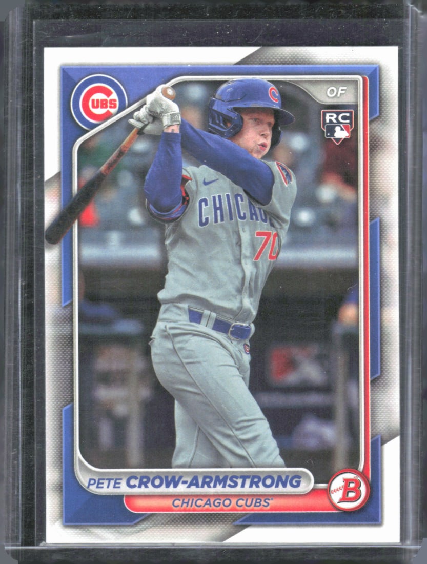 Pete Crow-Armstrong Rookie Card 2024 Bowman #85 Chicago Cubs Outfielder: Bowman Baseball MLB Trading & Sports Cards, Sports Cards for Sale Near Me, World Series & Hall of Fame Players, SP, SSP, Chrome, 1st Bowman, Auction Memorabilia Lots Sold On Line
