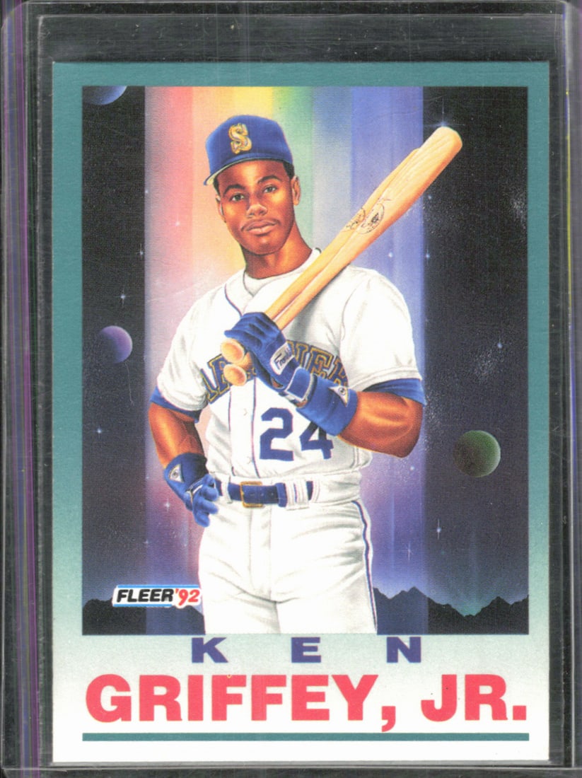 Ken Griffey Jr 1992 Fleer #709 Seattle Mariners, Cincinnatti Reds Outfielder Hall of Fame 2009 (1 of 2)