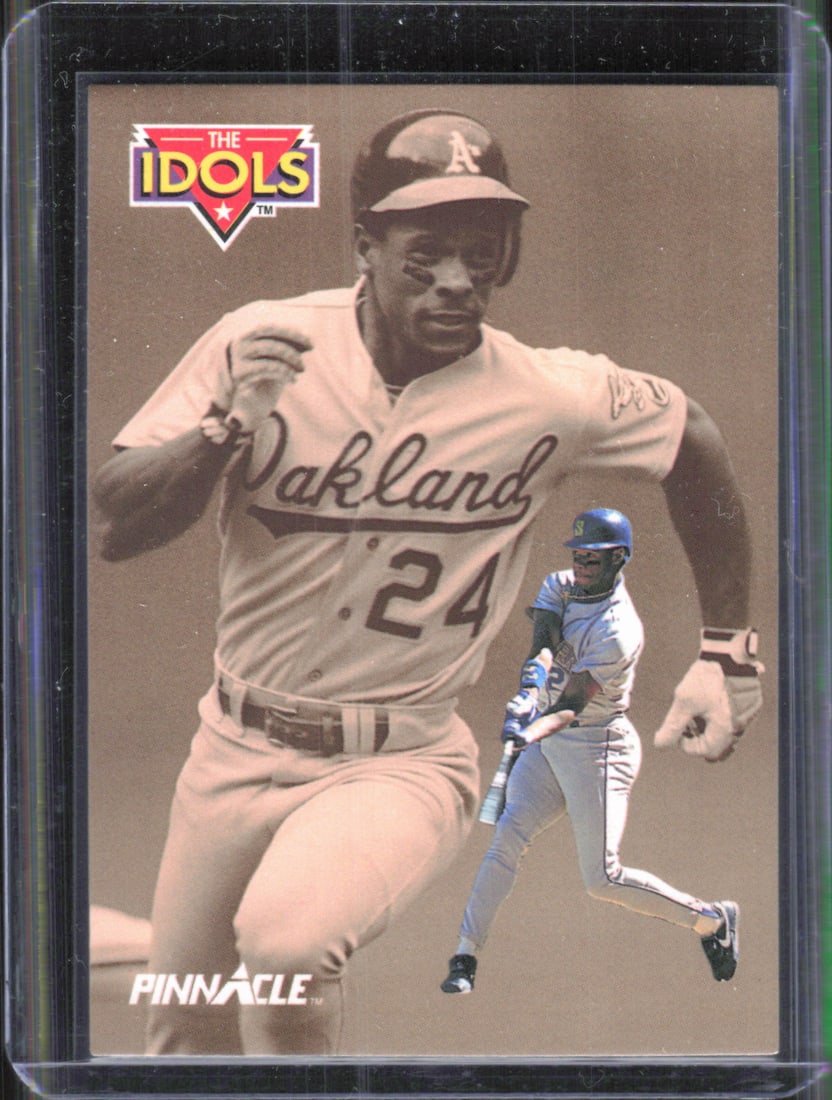 Rickey Henderson & Ken Griffey Jr "The Idols" 1992 Score Pinnacle #283 Hall of Fame Players (1 of 2)